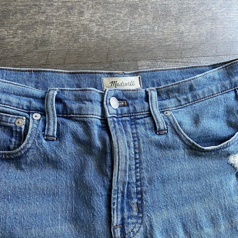 Madewell Mid Rise Perfect Vintage Jean Ainsdale Wash Knee Rip - Picture 4 of 7